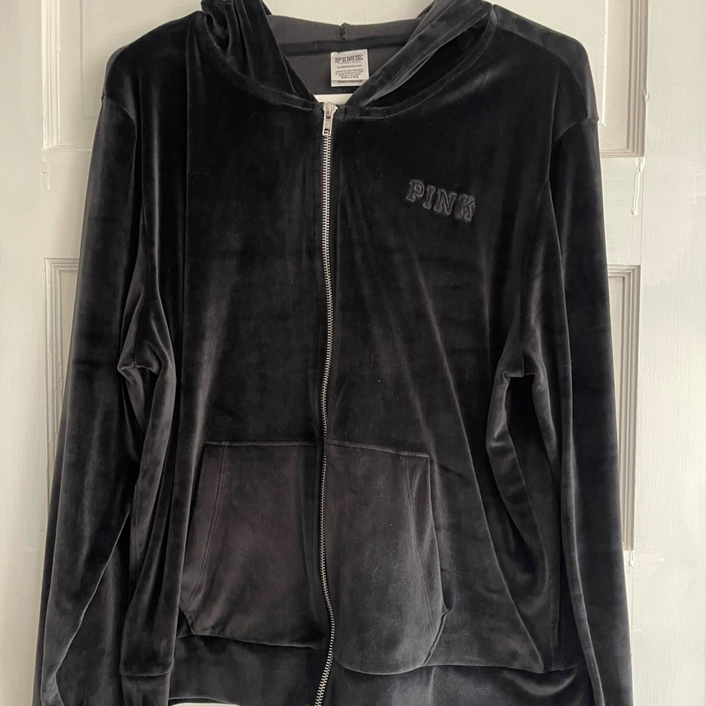 VS Pink Velour Hoodie
